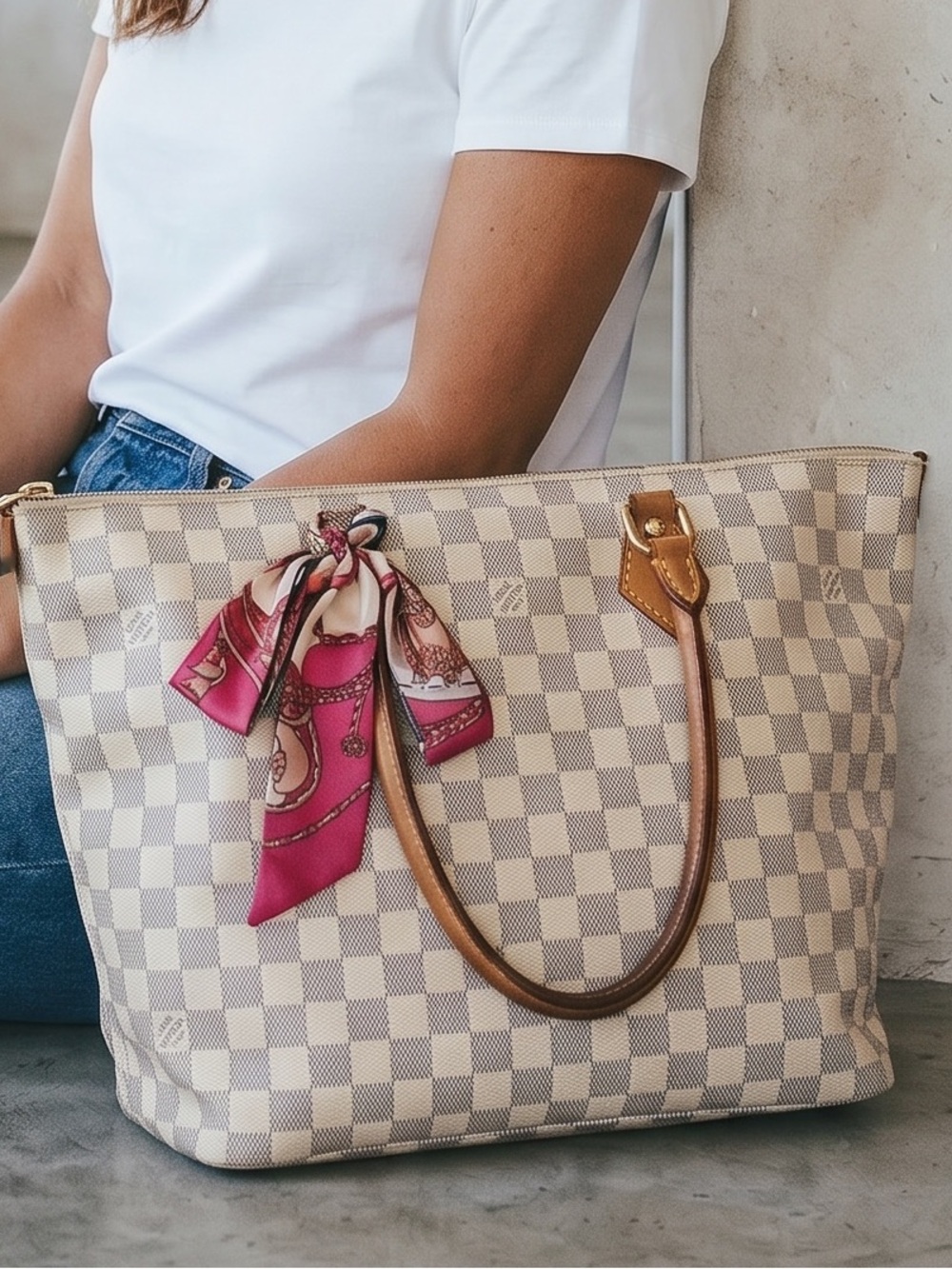 Louis Vuitton Saleya MM Tote Damier Azur